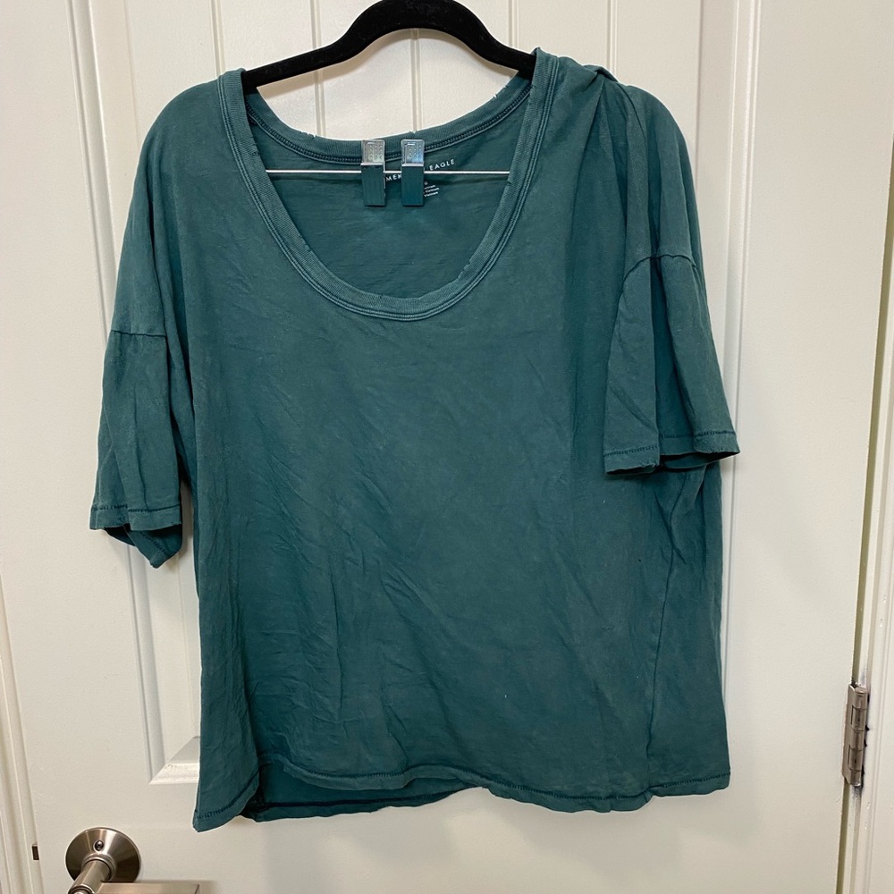 American Eagle scoop neck destroyed tshirt
